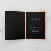 Graue Anzüge Pfirsichfarben Rose & Krawatte Einladung (Innenseite)