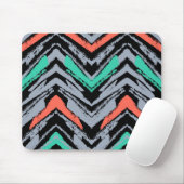 Graue, aquamarine und korallenrote Hand Mousepad (Mit Mouse)