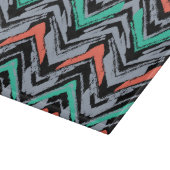 Graue, aquamarine und korallenrote Hand Schneidebrett (Ecke)