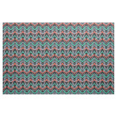 Graue, aquamarine und korallenrote Hand Stoff (Fat Quarter (45,7 x 55,9 cm))