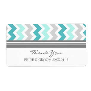 Graue Aquamarine Zickzack Hochzeitstempel