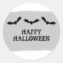 Graue Aquarellbats Halloween-Sticker