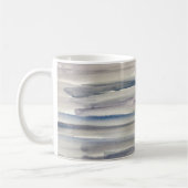 Graue Aquarellfarbe Abstrakte Malerei Kaffeetasse (Links)