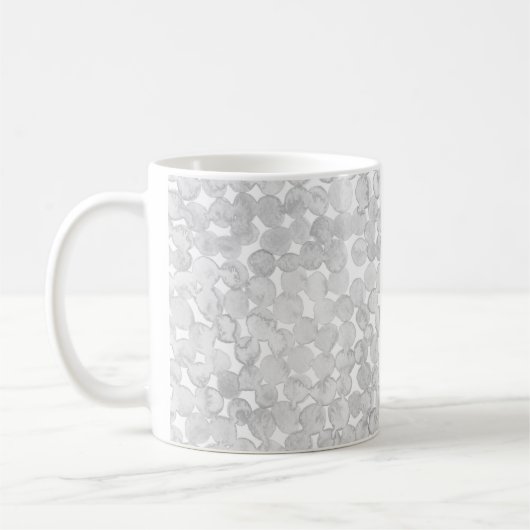 Graue Aquarellfarben mit grauem Kreis Kaffeetasse (Links)