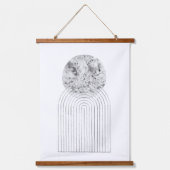 Graue Aquarellspritzen Wandteppich Mit Holzrahmen (Vorderseite 2)