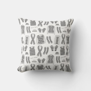 Graue Argyle-Muster-Kissen Kissen