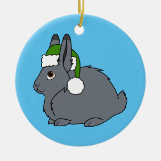 Graue arktische Hasen mit Keramik Ornament