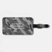 Graue Armee Tarnkappenschild für Reisegepäck Gepäckanhänger (Rückseite horizontal)