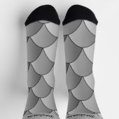 Graue Art Deco Design Socken (Oben)