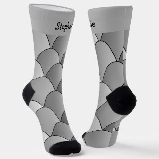 Graue Art Deco Design Socken