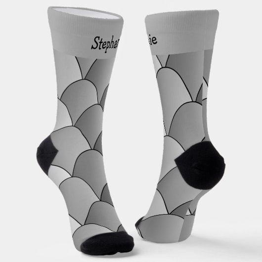 Graue Art Deco Design Socken (Gewinkelt)