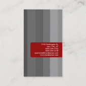 Graue, attraktive Charm-Visitenkarte Visitenkarte (Rückseite)