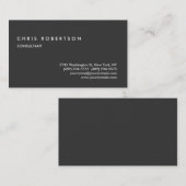 Graue, attraktive und charmante Standard-Visitenka Visitenkarte (Vorne/Hinten)