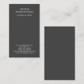 Graue attraktive vertikale Standard-Visitenkarte Visitenkarte (Vorne/Hinten)