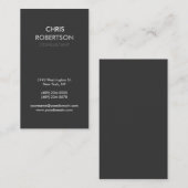 Graue, attraktive Visitenkarte für den vertikalen (Vorne/Hinten)