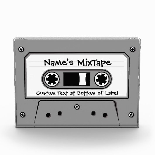 Graue Audiokassette Fotoblock (Vorderseite)