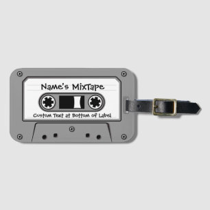 Graue Audiokassette Gepäckanhänger