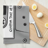 Graue Audiokassette Geschirrtuch (Viertel Falte)