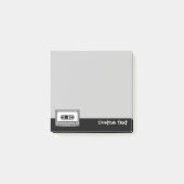 Graue Audiokassette Post-it Klebezettel (Vorderseite)