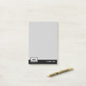 Graue Audiokassette Post-it Klebezettel (Auf Schreibtisch)