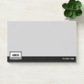 Graue Audiokassette Post-it Klebezettel (Büro)