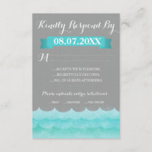 Graue, auf See angebrachte, autische RSVP-Karten