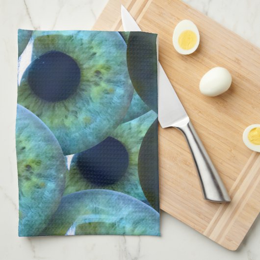 graue Augapfel Geschirrtuch (Viertel Falte)