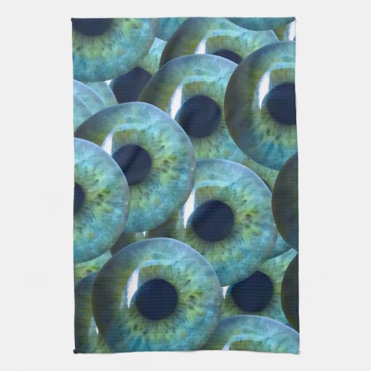 graue Augapfel Geschirrtuch (Vertikal)