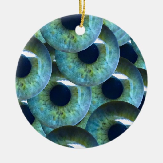 graue Augapfel Keramikornament (Vorne)