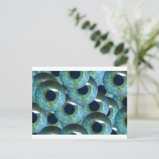 graue Augapfel Postkarte (Stehend Vorderseite)