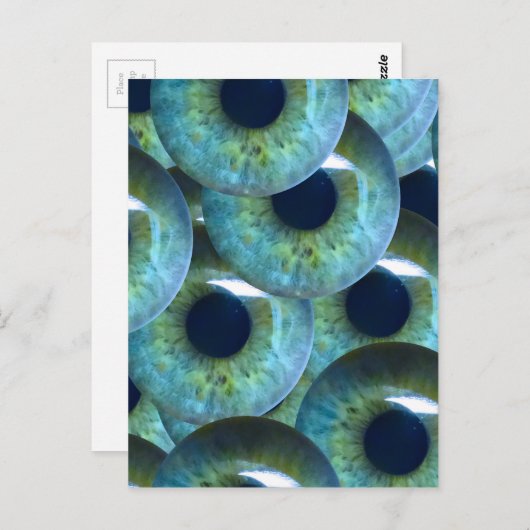 graue Augapfel Postkarte (Vorne/Hinten)