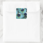 graue Augapfel Quadratischer Aufkleber (Tasche)