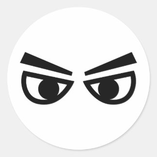 graue Augen Runder Aufkleber