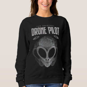 Graue Außerirdischen über das ursprüngliche Drohne Sweatshirt