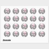 Graue Babyschuhe Pink Gray Baby Shower Stickers (Blatt)