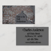 Graue Backsteinmauer-Visitenkarte Visitenkarte (Vorne/Hinten)