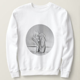 Graue Ballettschuhe Einfache Ballerina Sweatshirt