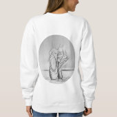 Graue Ballettschuhe Einfache Ballerina Sweatshirt (Rückseite)