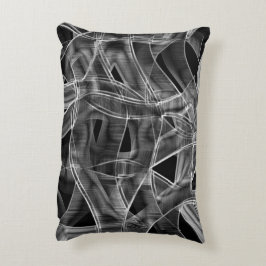 Graue, bandförmige Kurven, hervorgehobene Linien i Dekokissen