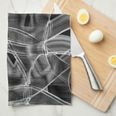 Graue, bandförmige Kurven, hervorgehobene Linien i Geschirrtuch (Viertel Falte)