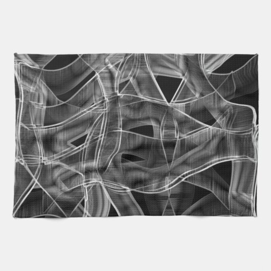 Graue, bandförmige Kurven, hervorgehobene Linien i Geschirrtuch (Horizontal)