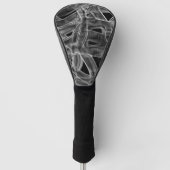 Graue, bandförmige Kurven, hervorgehobene Linien i Golf Headcover (Vorderseite)