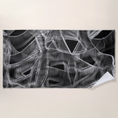 Graue, bandförmige Kurven, hervorgehobene Linien i Strandtuch (Vorderseite)