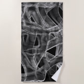 Graue, bandförmige Kurven, hervorgehobene Linien i Strandtuch (Vorderseite)