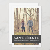Graue Banner-Foto speichern die Datumsangaben Save The Date (Vorne/Hinten)