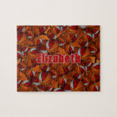 Graue Basketball-Girls Jungs Mannschaftsfarben Puzzle (Horizontal)