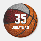 Graue Basketball-Mannschaftsgeschenke Magnet (Vorne)