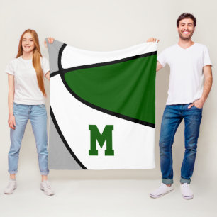 Graue Basketballmannschaft in grün-grauem Farbton Fleecedecke