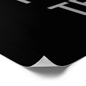 Graue Behalten Ruhe und Ihre Textposter Poster (Ecke)