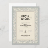 Graue Beige Illustration Einladung (Vorne/Hinten)